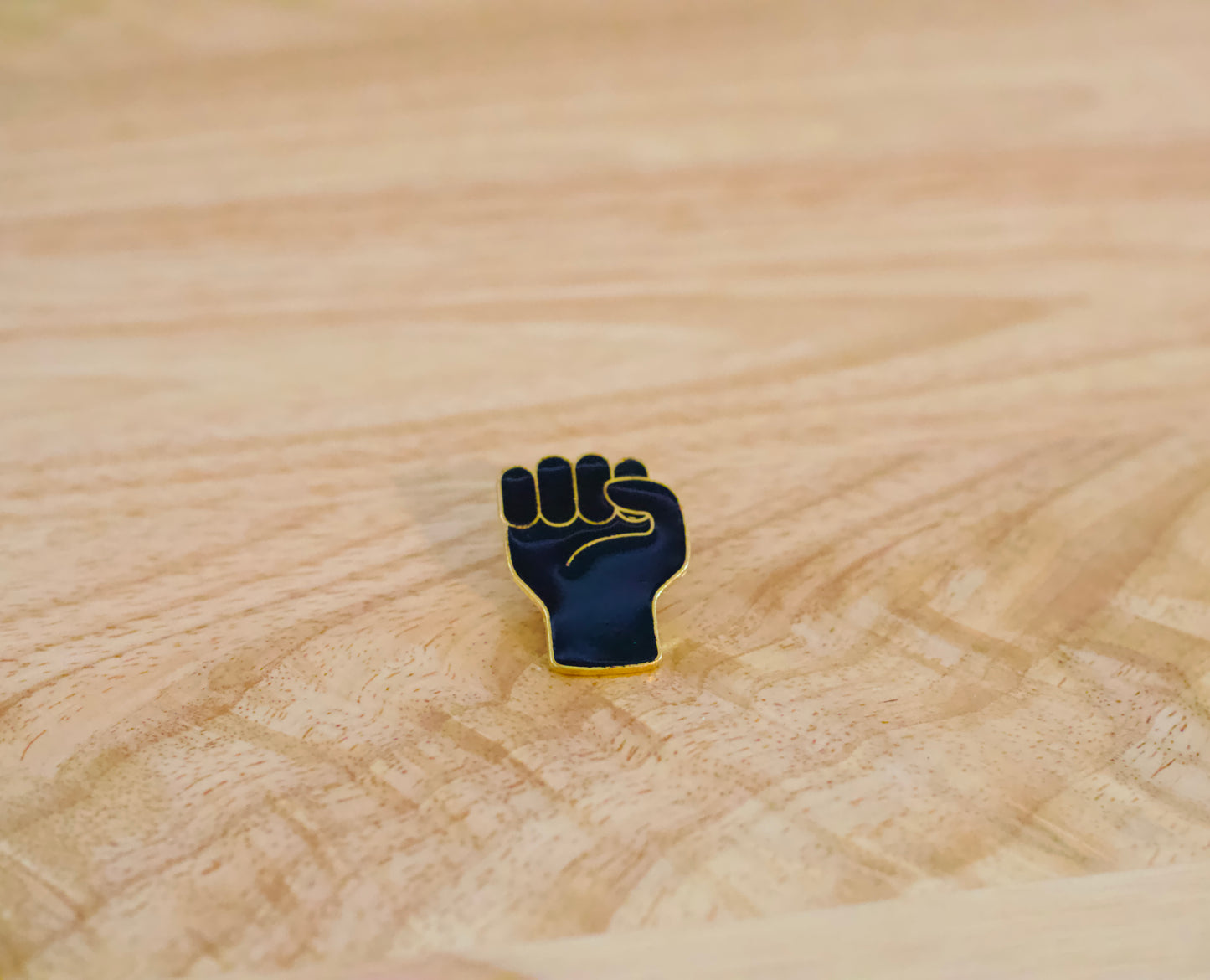 Black Power Raised Fist Hat Pin image 2