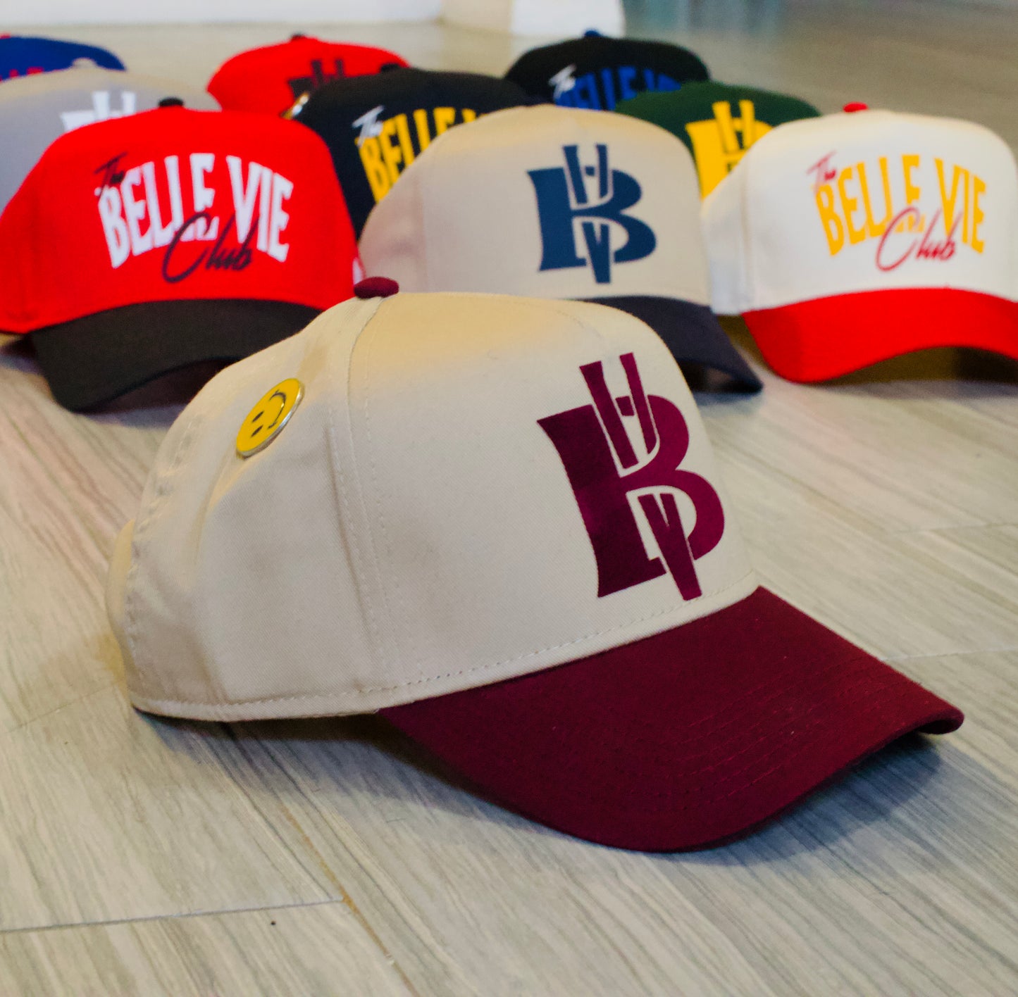 Maroon/Khaki Special Edition BV Baseball Hat image 1