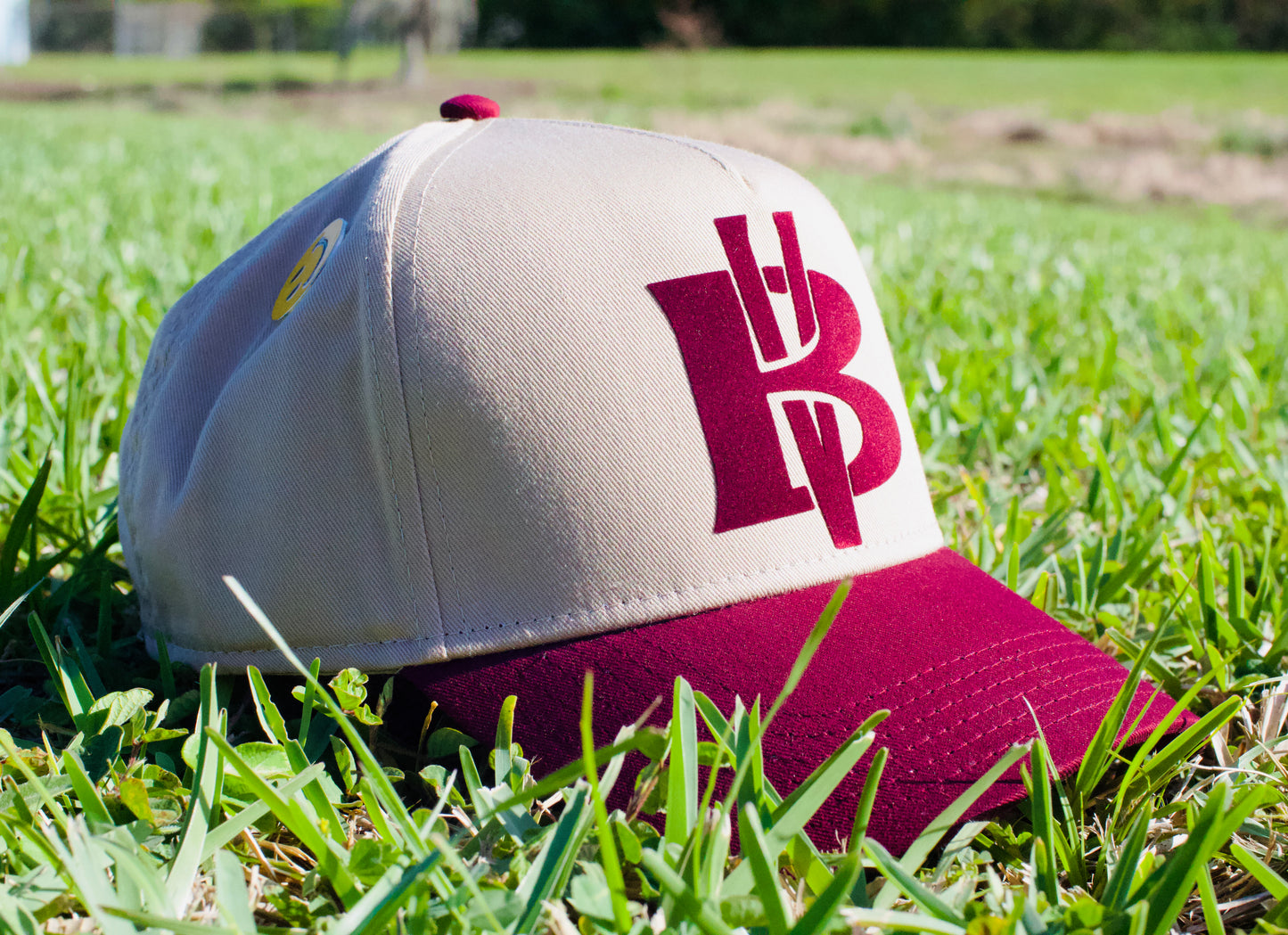 Maroon/Khaki Special Edition BV Baseball Hat image 2