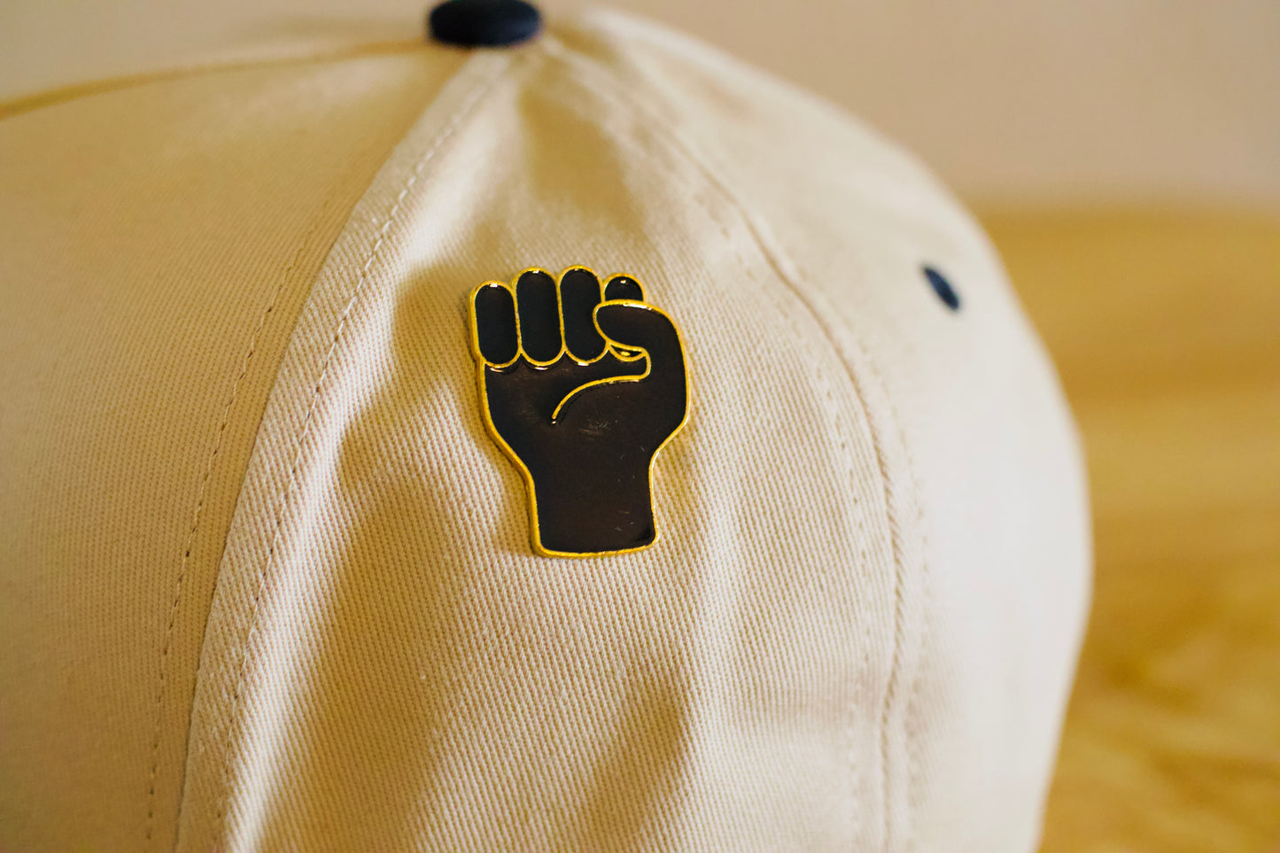 Black Power Raised Fist Hat Pin image 1