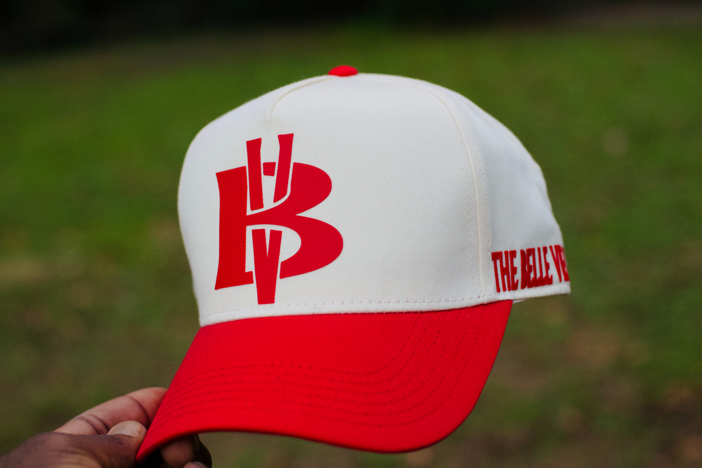 Cream / Red BV Baseball Hat