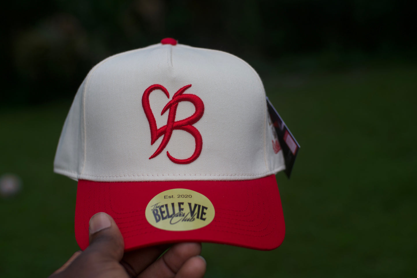 Cream / Red / Brown BV Love Baseball Hat