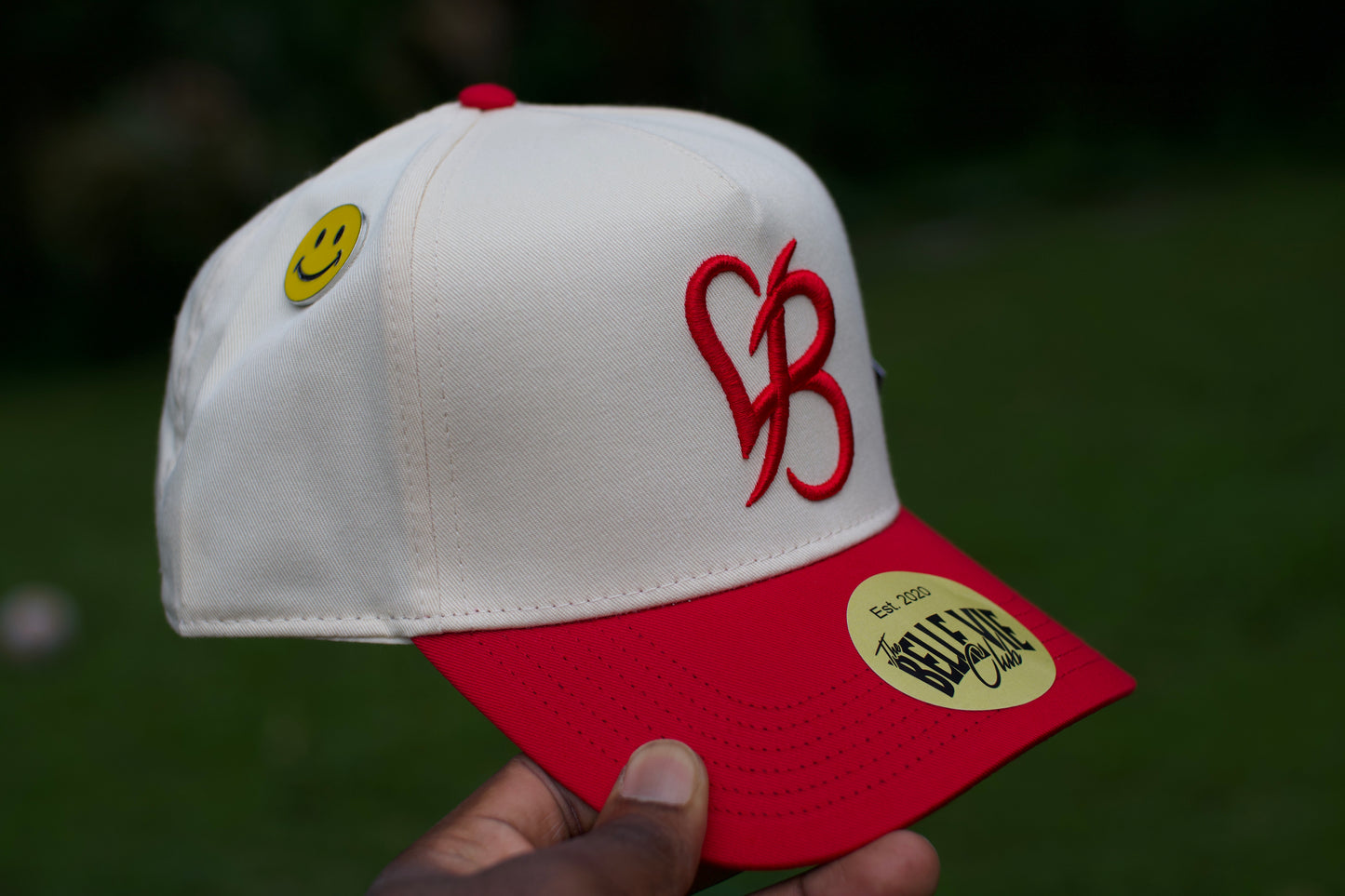 Cream / Red / Brown BV Love Baseball Hat