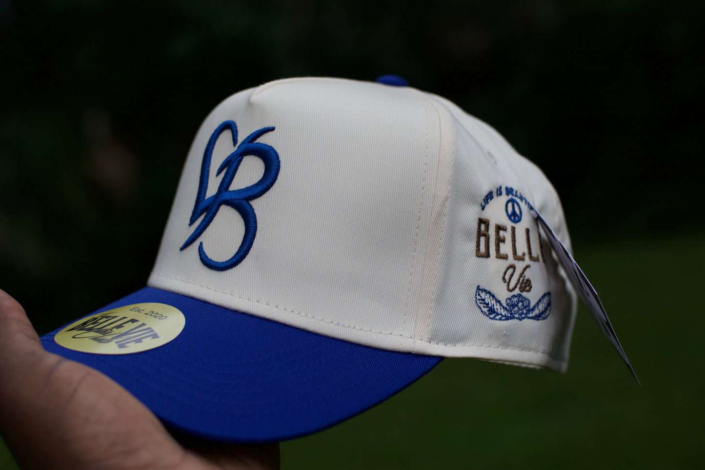 Cream / Royal / Brown BV Love Baseball Hat