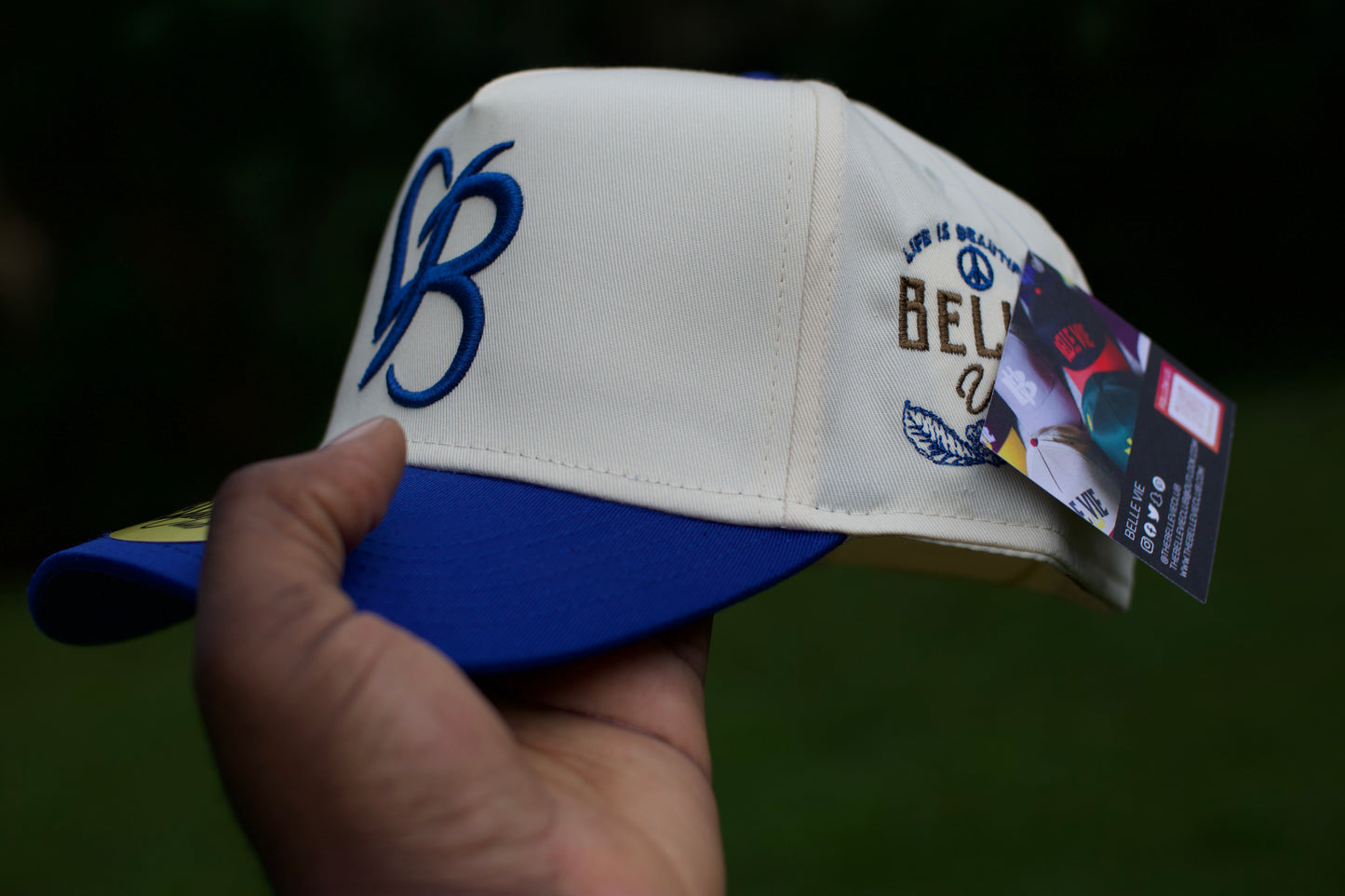 Cream / Royal / Brown BV Love Baseball Hat