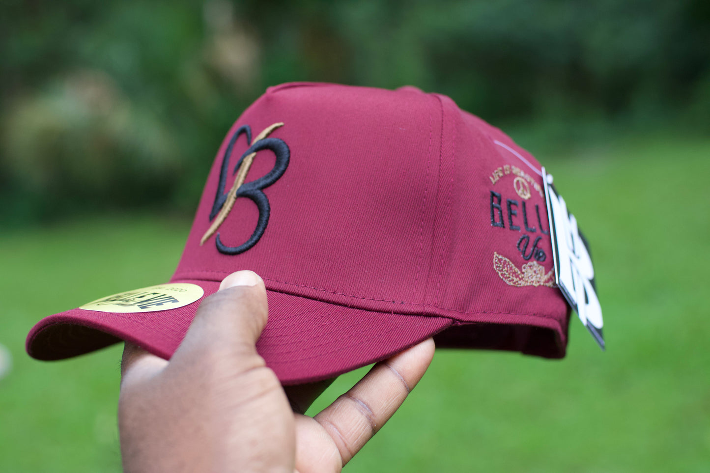 Maroon / Black / Brown BV Love Baseball Hat