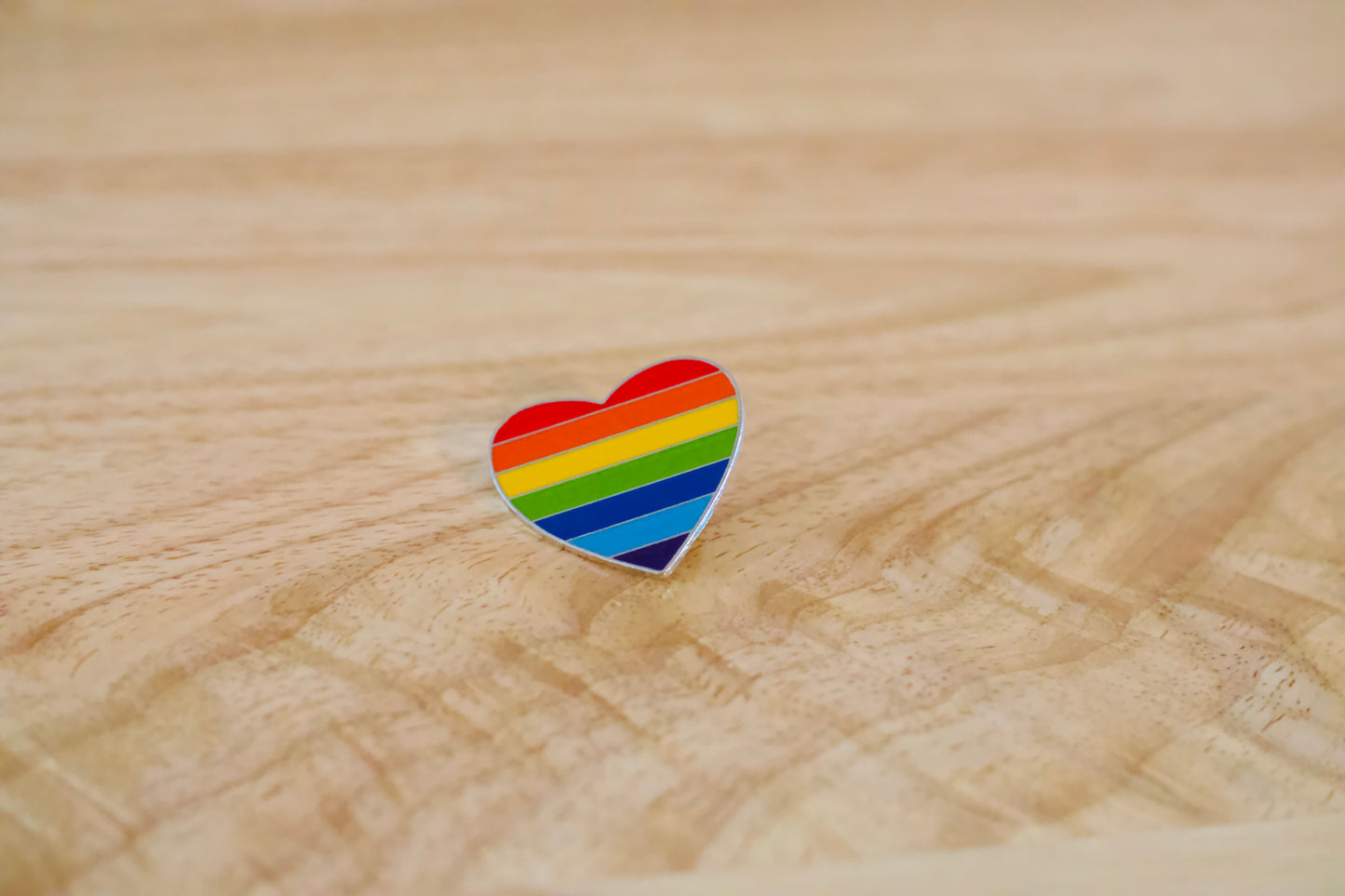 Rainbow Heart Hat Pin image 2
