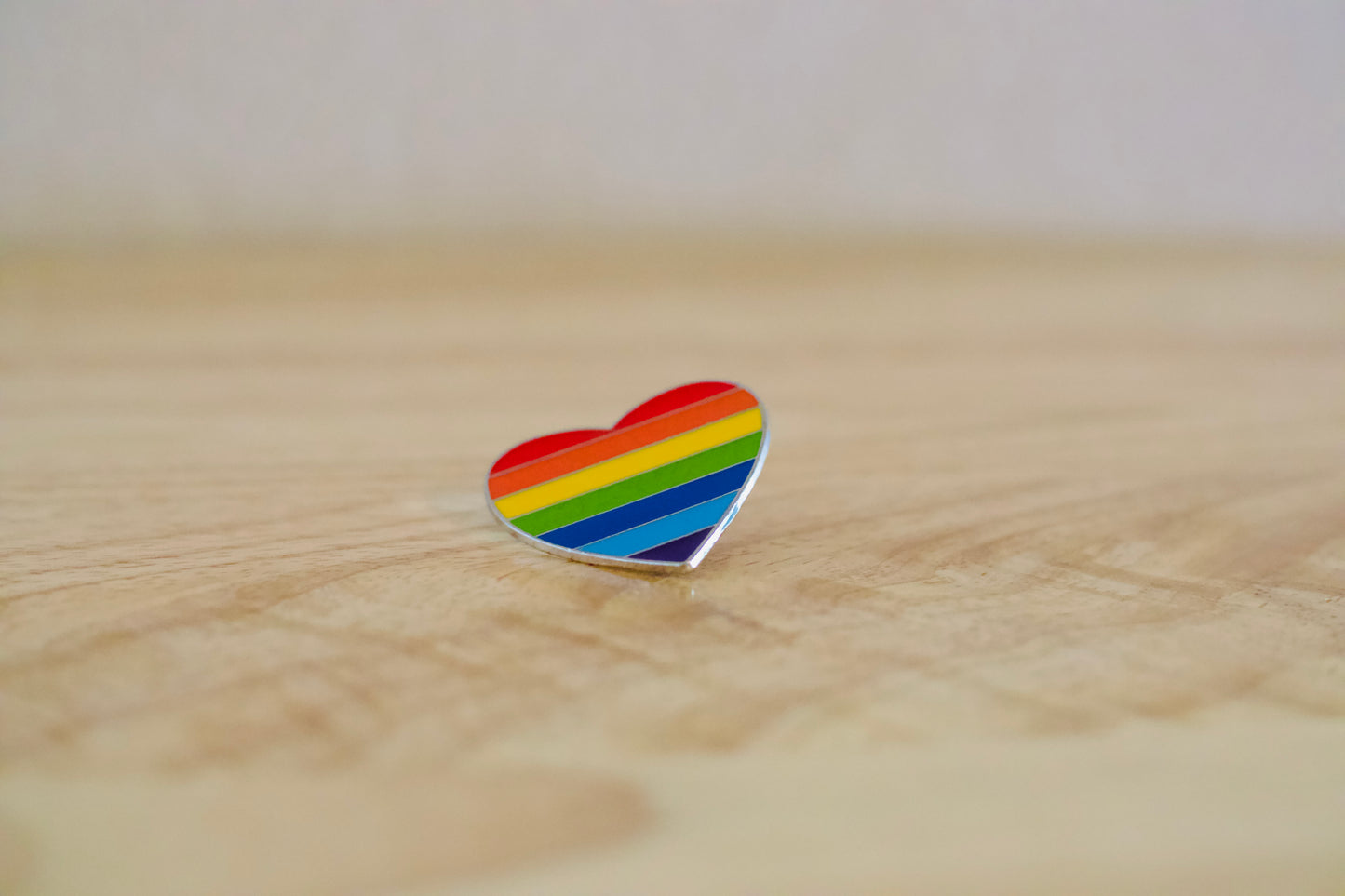 Rainbow Heart Hat Pin image 0