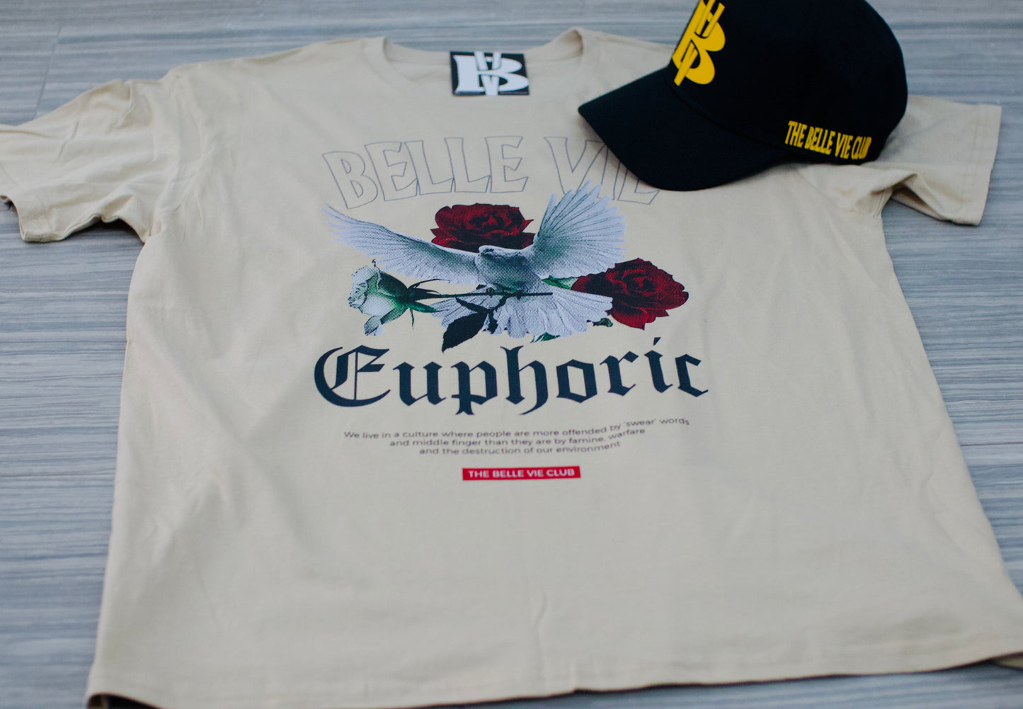 Sand Belle Vie Short Sleeve Euphoric Graphic T-Shirt image 0