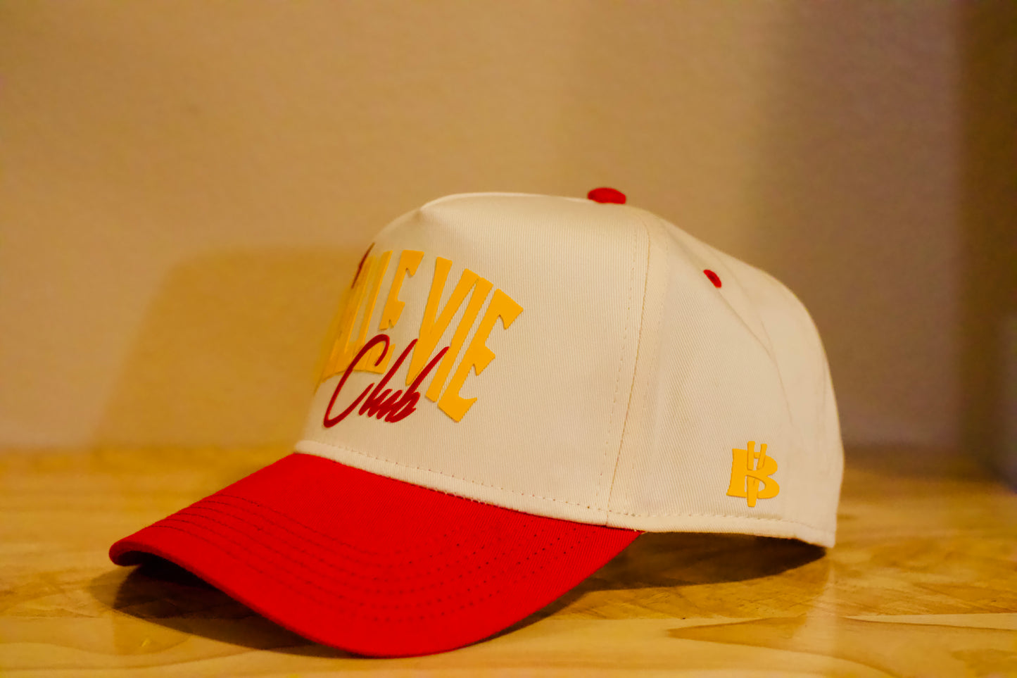 Cream/Red/Gold The Belle Vie Club Baseball Hat image 0
