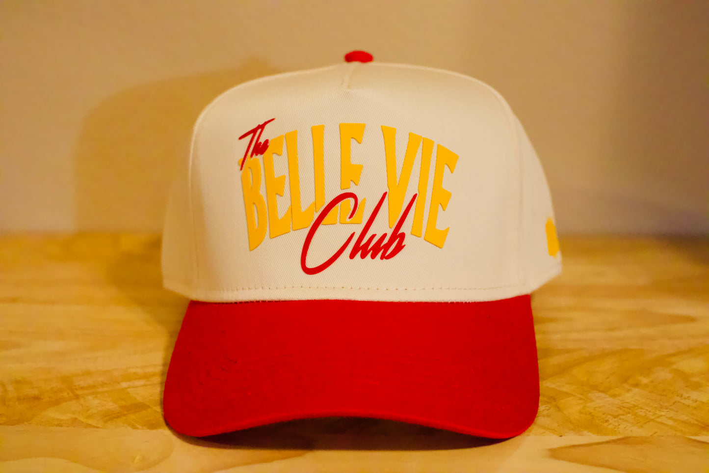 Cream/Red/Gold The Belle Vie Club Baseball Hat image 2