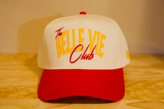 Cream/Red/Gold The Belle Vie Club Baseball Hat image 2