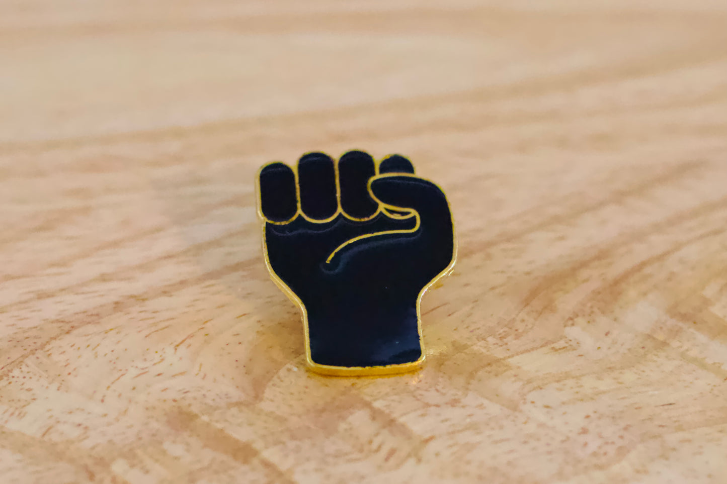 Black Power Raised Fist Hat Pin image 0