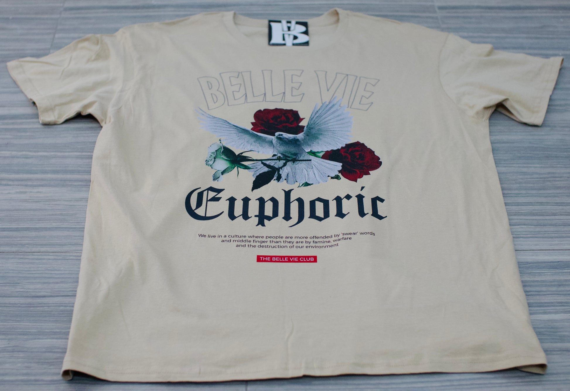 Sand Belle Vie Short Sleeve Euphoric Graphic T-Shirt image 1