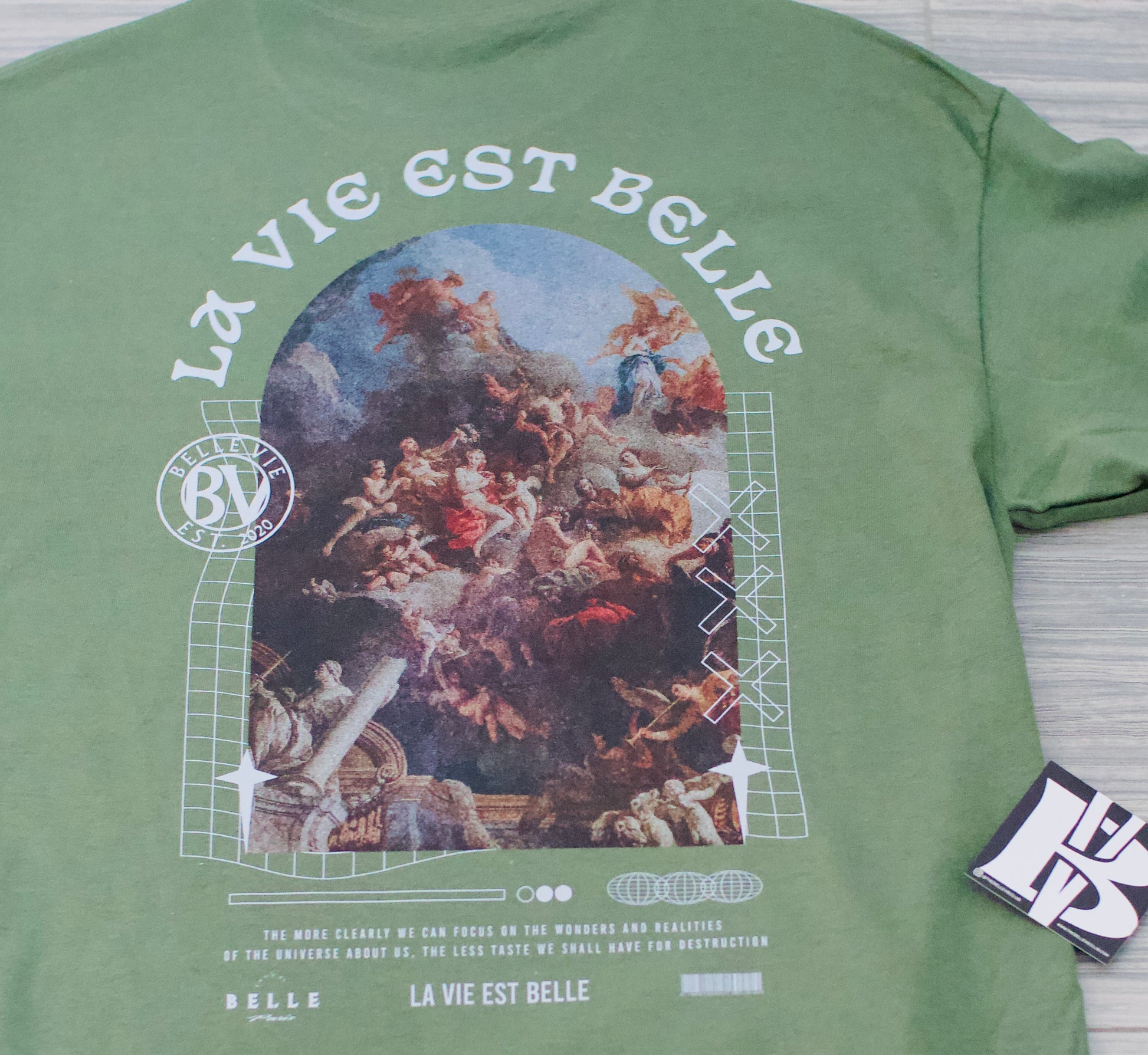 Belle Vie Short Sleeve Back Art Graphic T-Shirt image 2