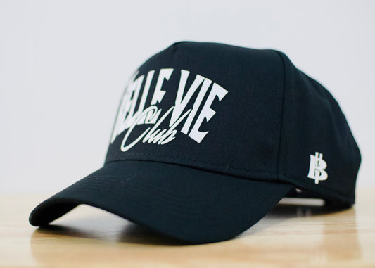 Black/White The Belle Vie Club Snapback Hat image 0