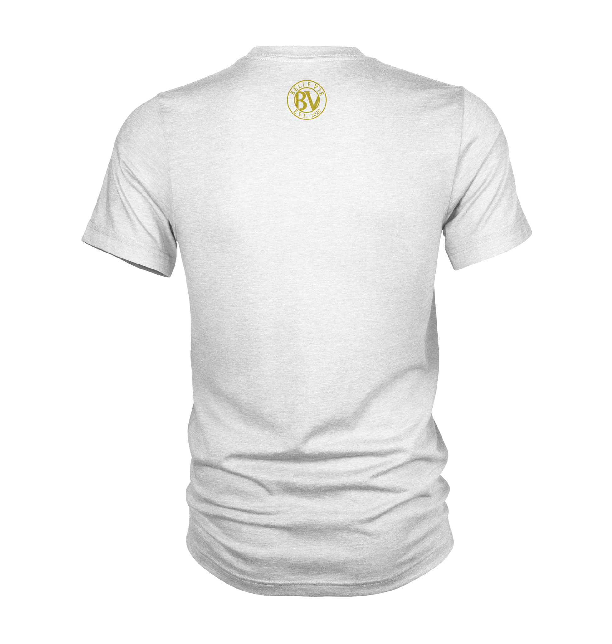 White/Black Unisex Lotus Flower Belle Vie Short Sleeve T-Shirt image 1