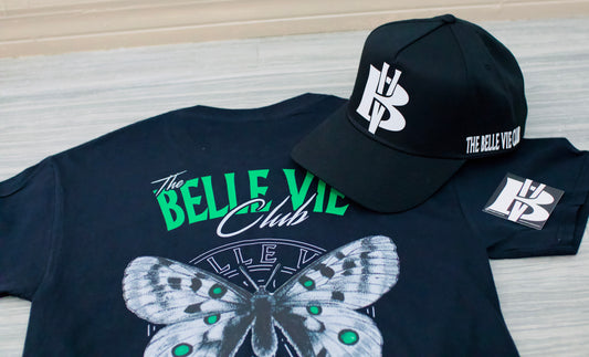 Black Belle Vie Short Sleeve Butterfly Graphic T-Shirt image 0