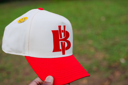 Cream / Red BV Baseball Hat