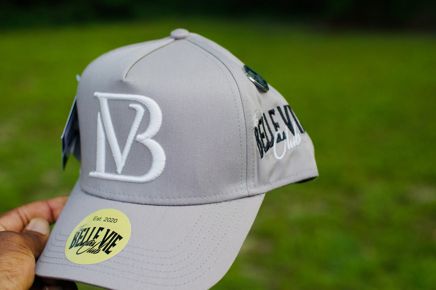 Gray / White / Black Big BV Baseball Hat