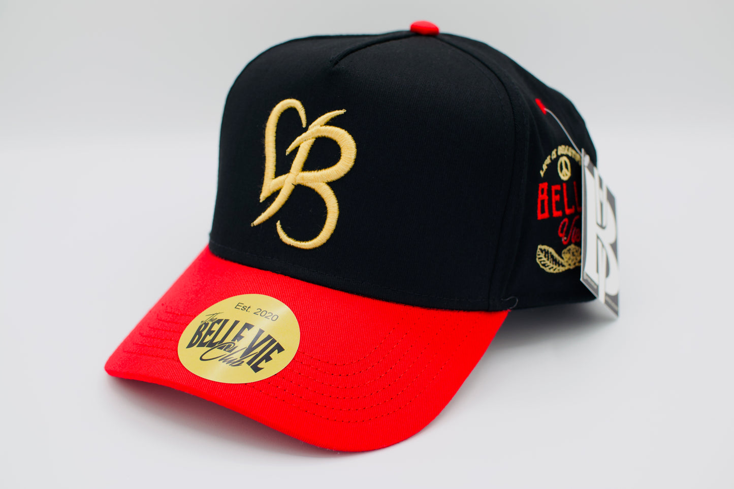 Black / Red / Gold BV Love Baseball Hat