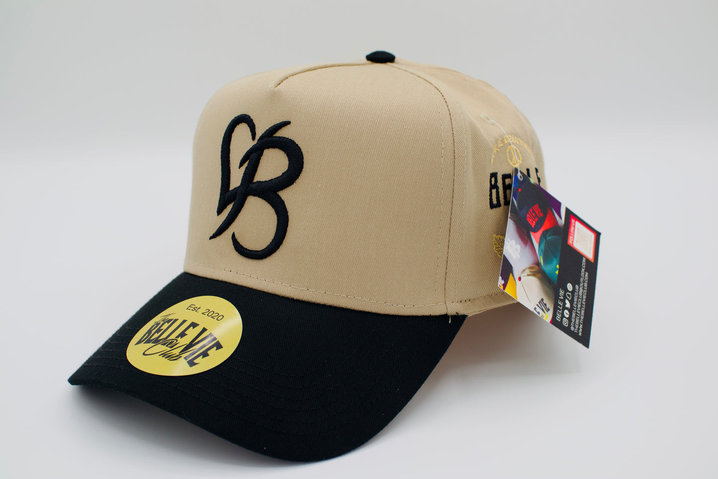 Khaki / Black / Gold BV Love Baseball Hat