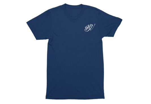 Navy/White Unisex Belle Vie Short Sleeve T-Shirt image 0