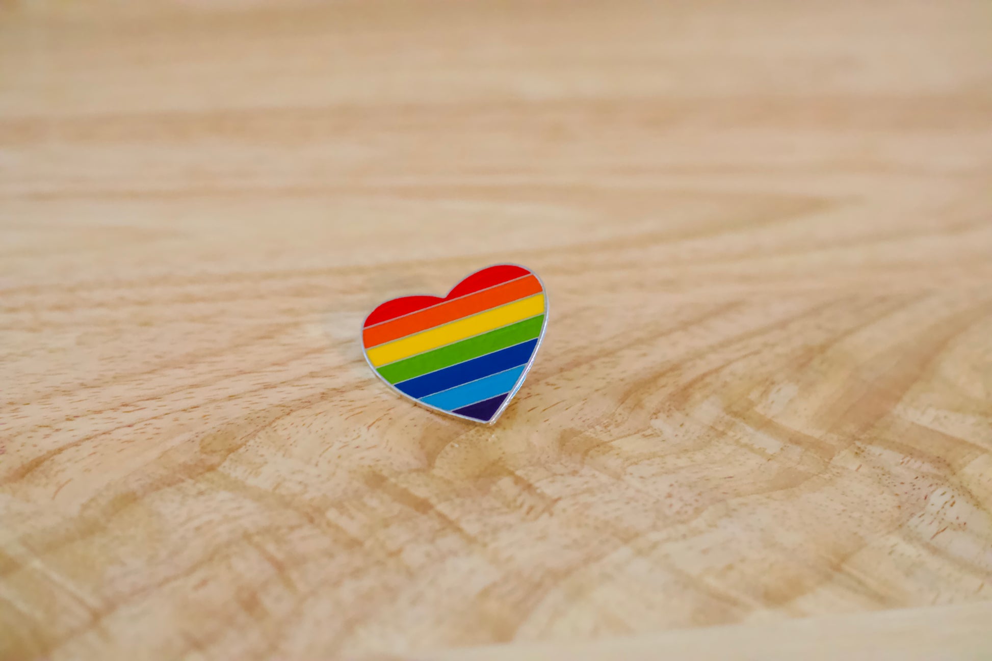 Rainbow Heart Hat Pin image 2