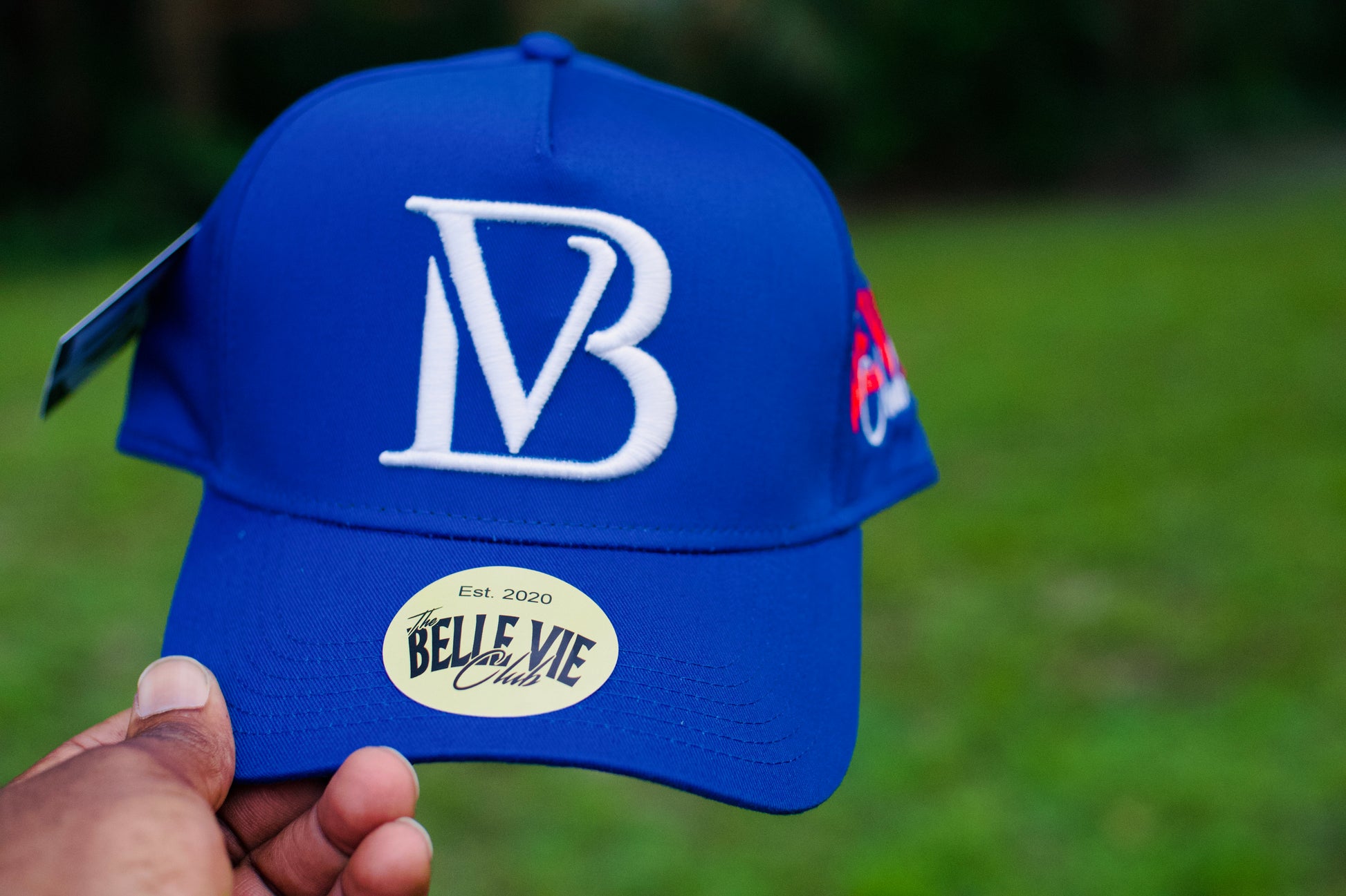 Royal/White/Red Big BV Baseball Hat image 0